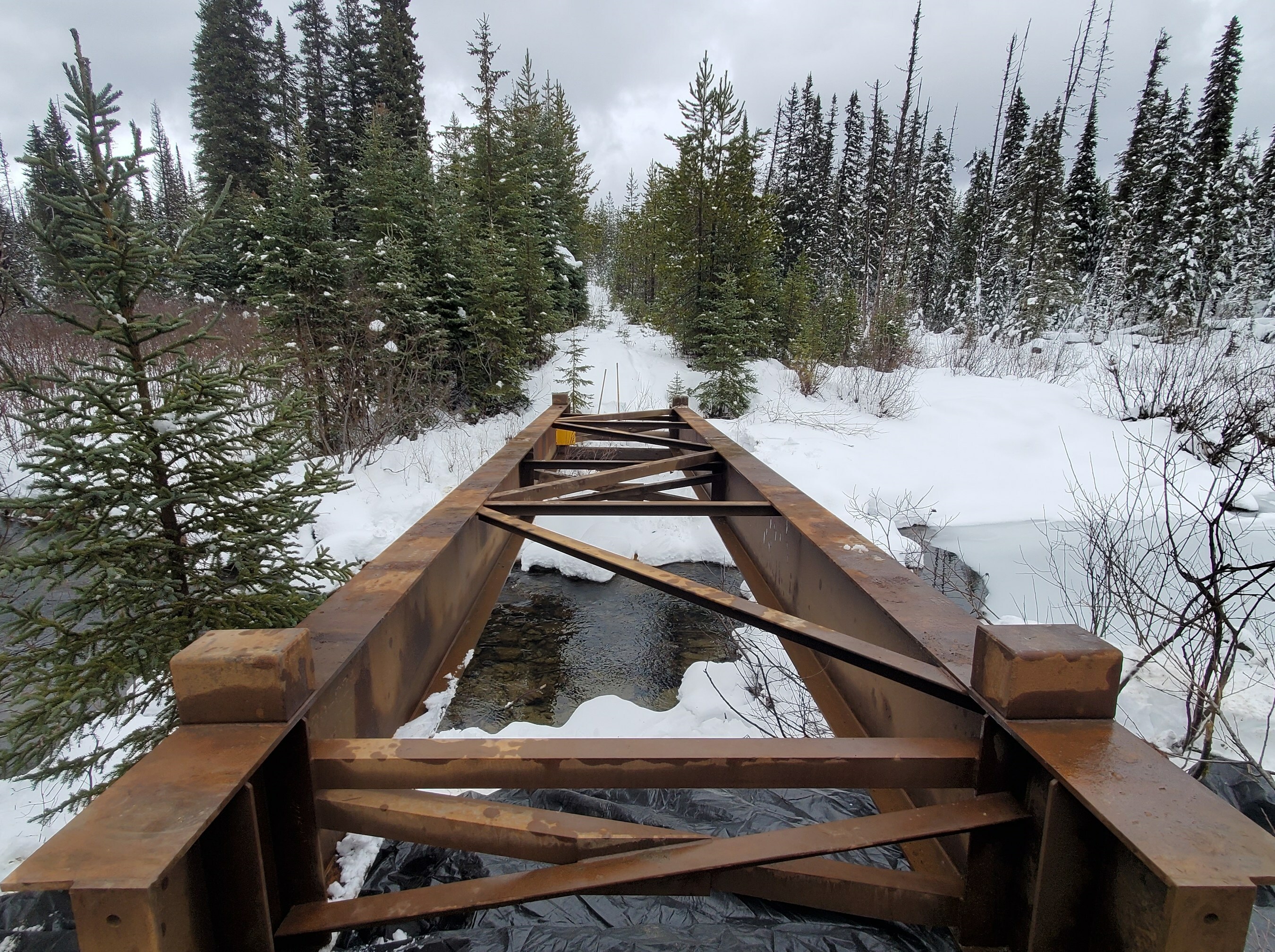 Image 2: Temporary Bridge Installation to Access Tailings Study Area (CNW Group/Defense Metals Corp.)